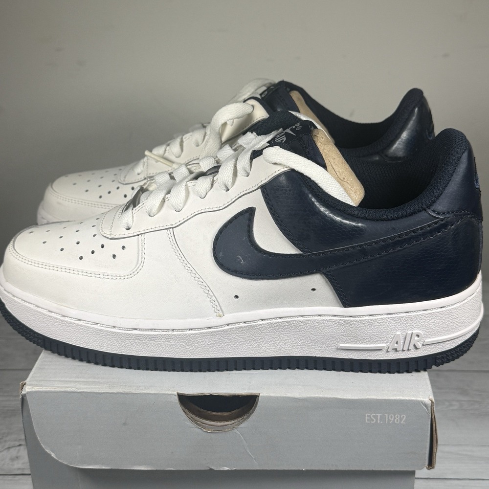 Nike Air Force 1 Low 'Obsidian' (GS) Sz 7Y / Women's 8.5(314192-142) Used OG Box - Picture 8 of 14